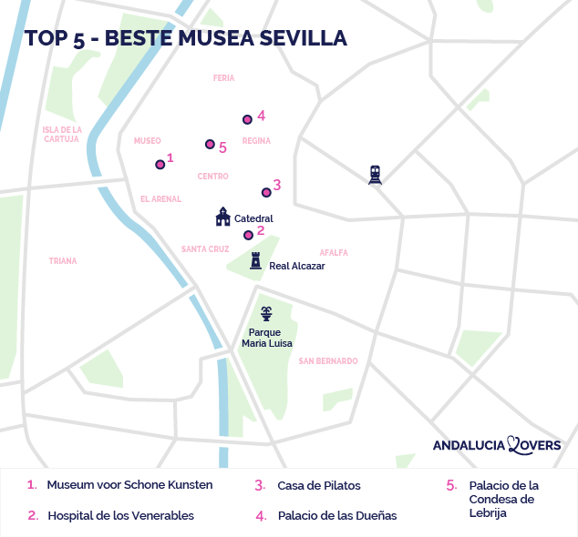 beste musea kaart sevilla