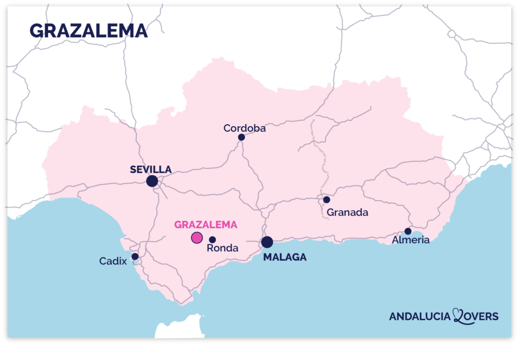 kaart Grazalema Andalusië