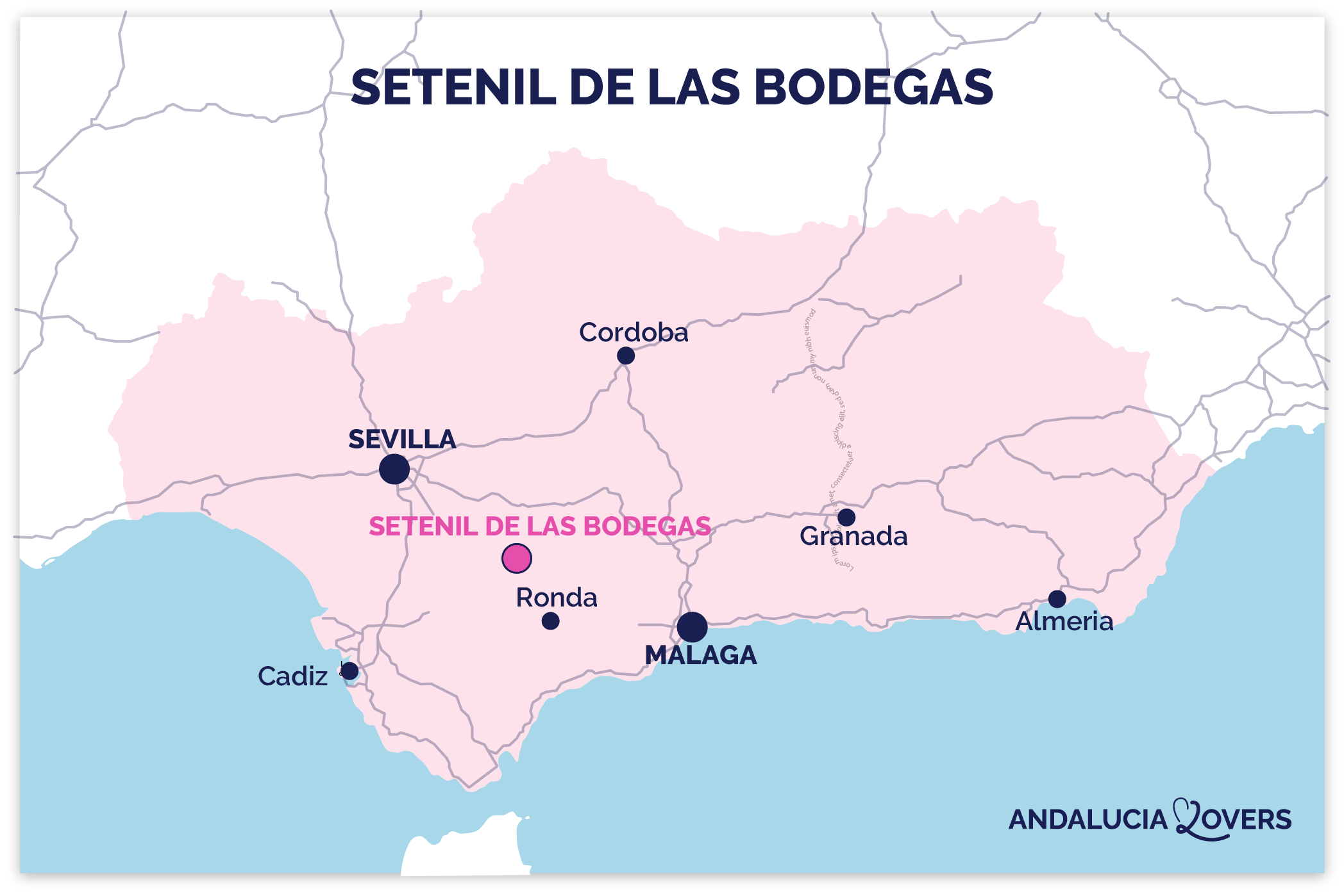Kaart Setenil de las Bodegas Andalucia