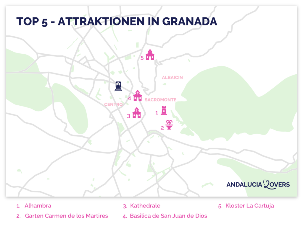 karte attraktionen granada