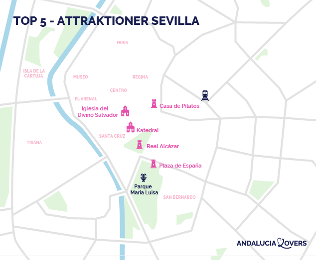 kort over seværdigheder i sevilla