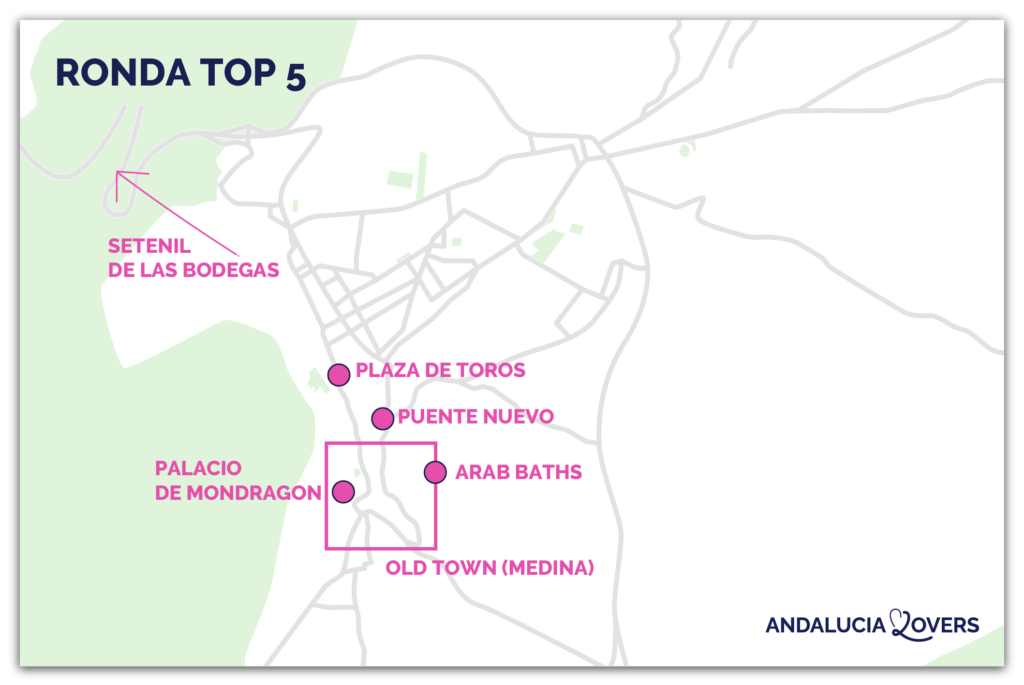 Ronda attractions map