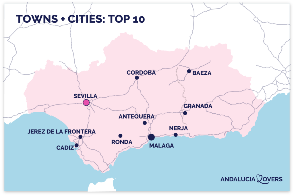 map best cities andalucia