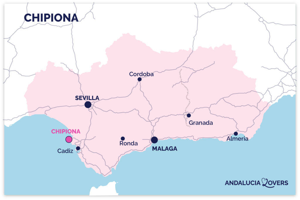 Mappa Chipiona Andalusia
