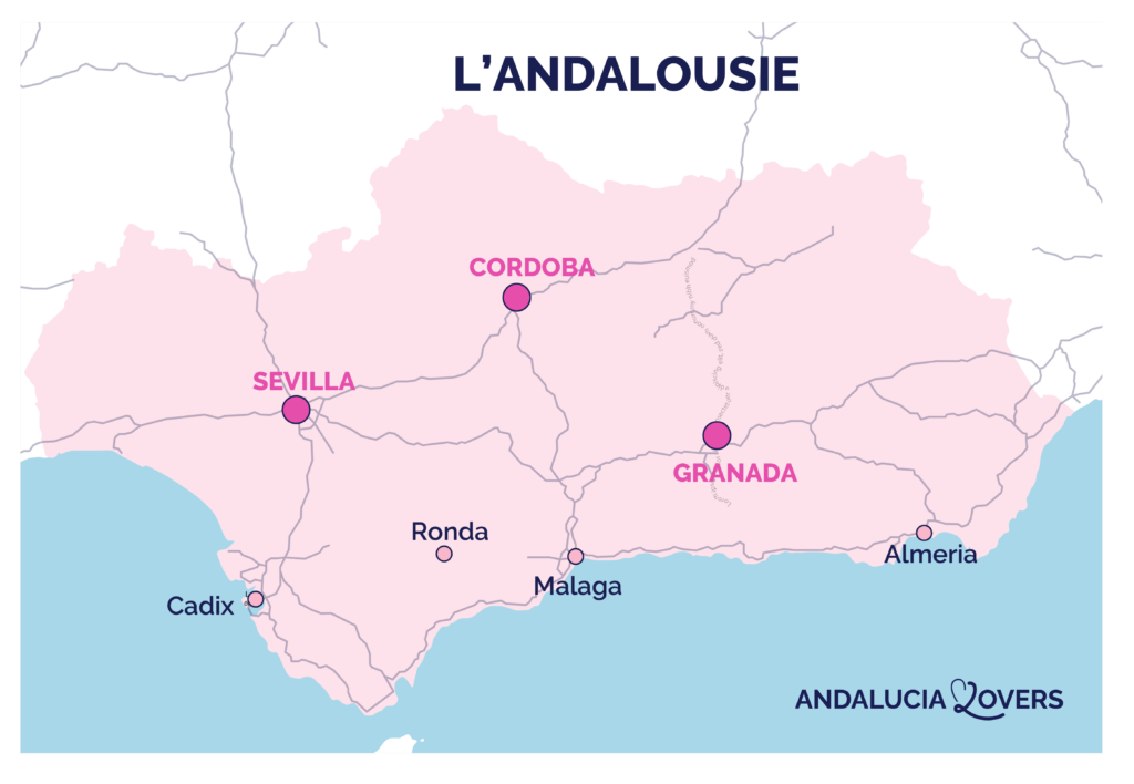 Carte de l'Andalousie