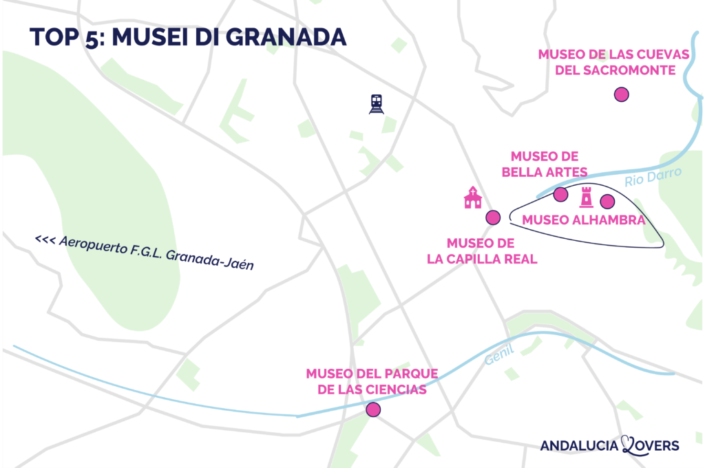 Mappa dei migliori musei di Granada