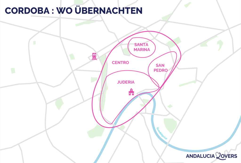 karte beste stadtviertel cordoba oder aufenthalt