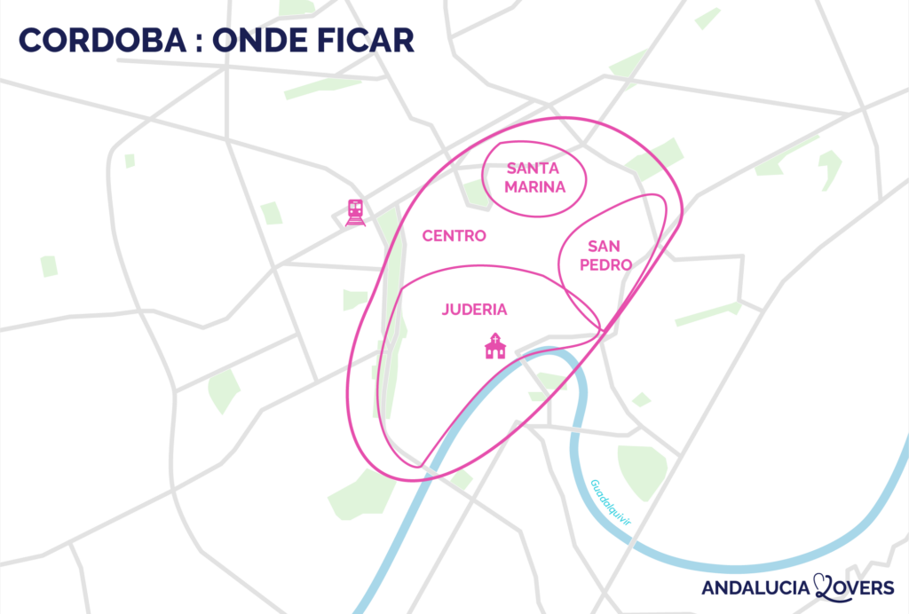 mapa melhores lugares para ficar em córdoba