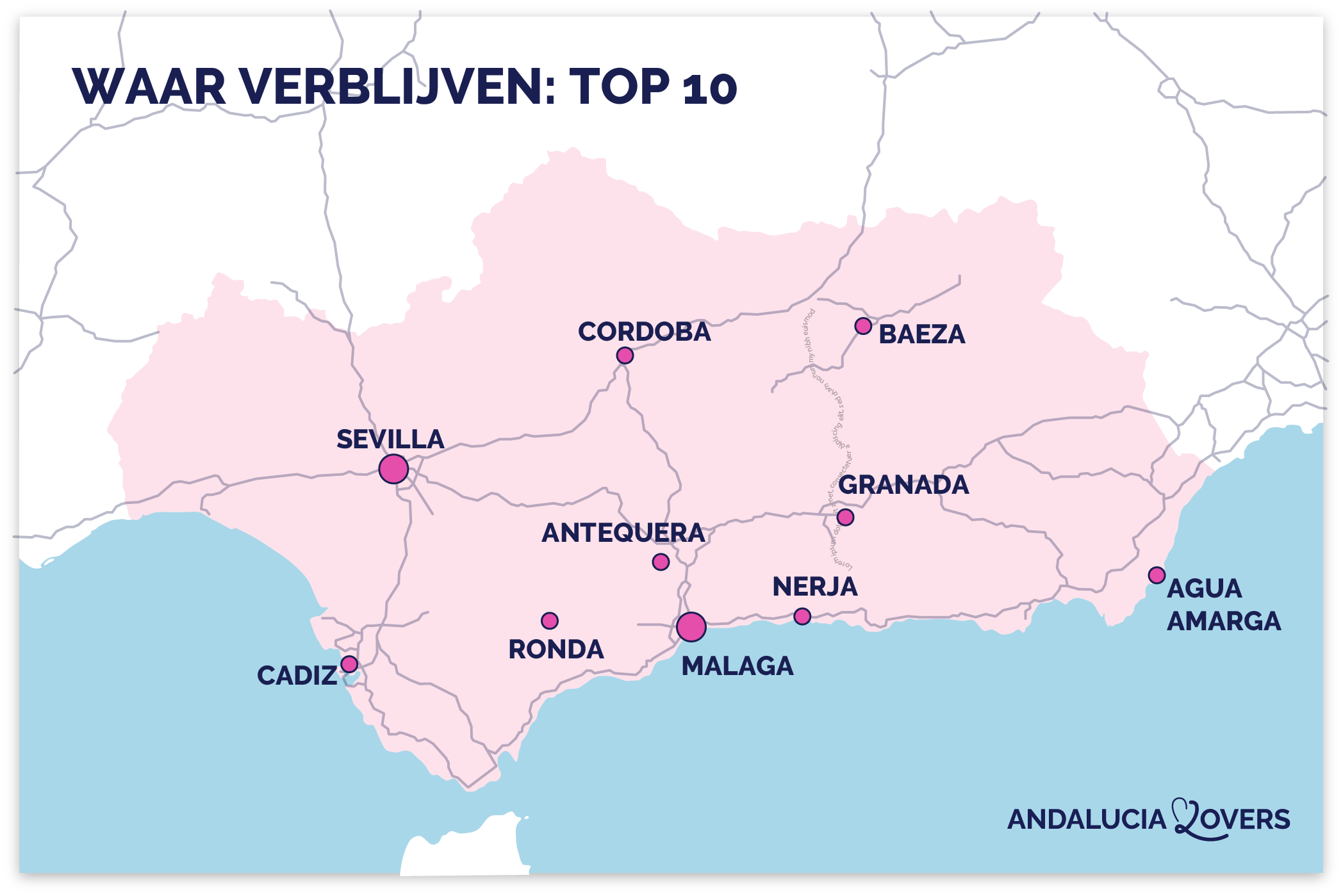 kaart waar verblijven andalusie