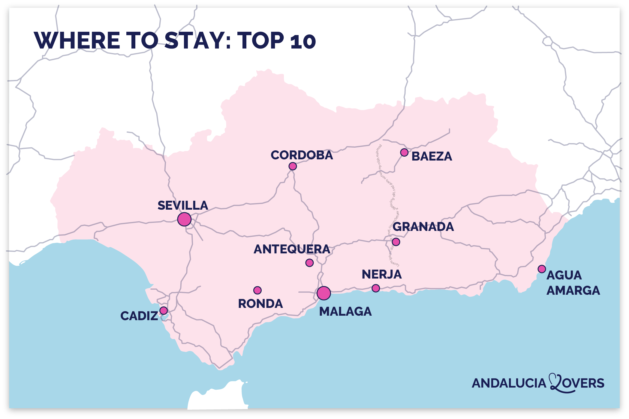 map where to stay Andalucia