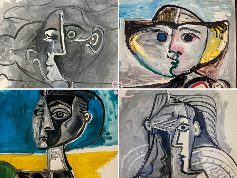 Extracts from paintings at the Picasso Museum in Malaga