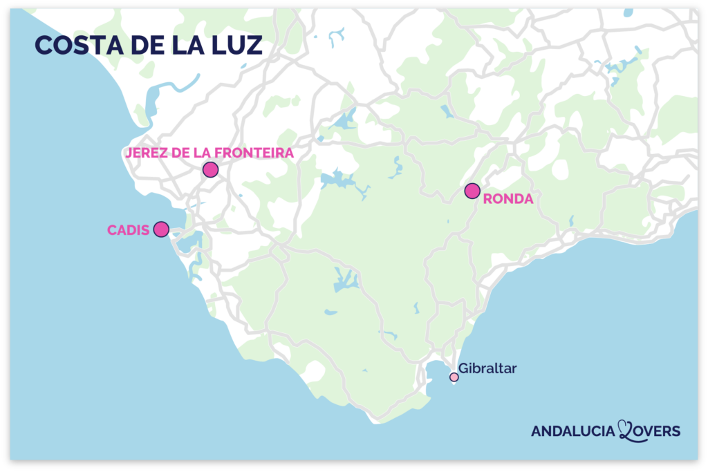 Mapa da Costa de la Luz