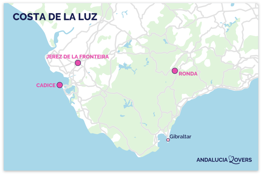Mappa della Costa de la Luz