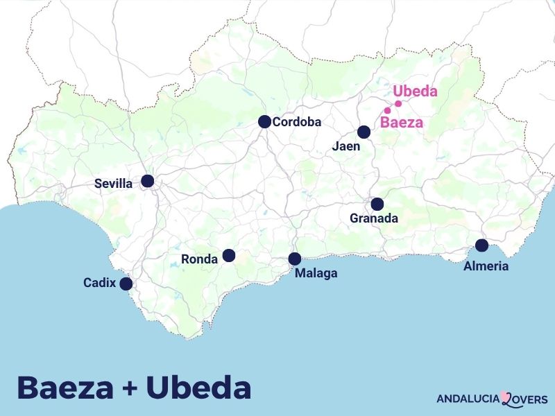 mappa di Baeza, Úbeda, Andalusia